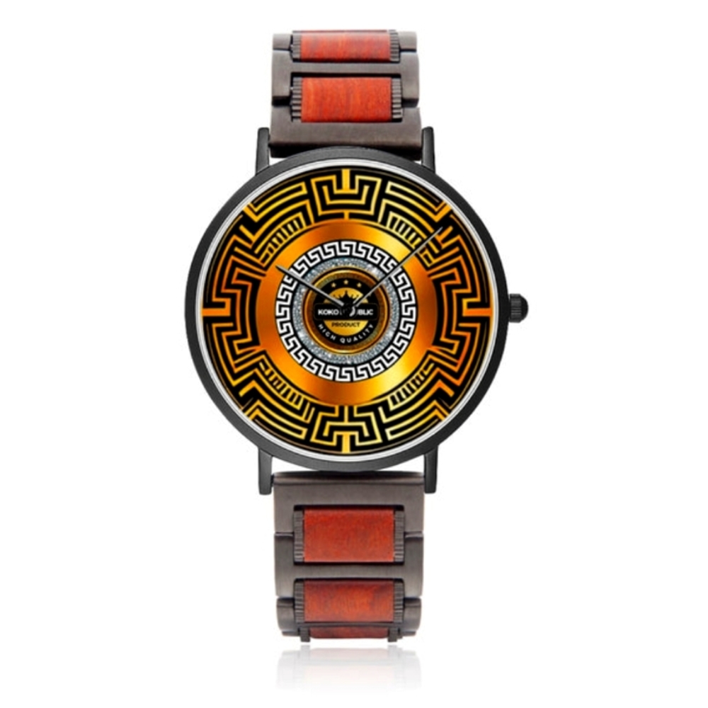 kokorepublic 738. New wooden Strap Quartz Watch